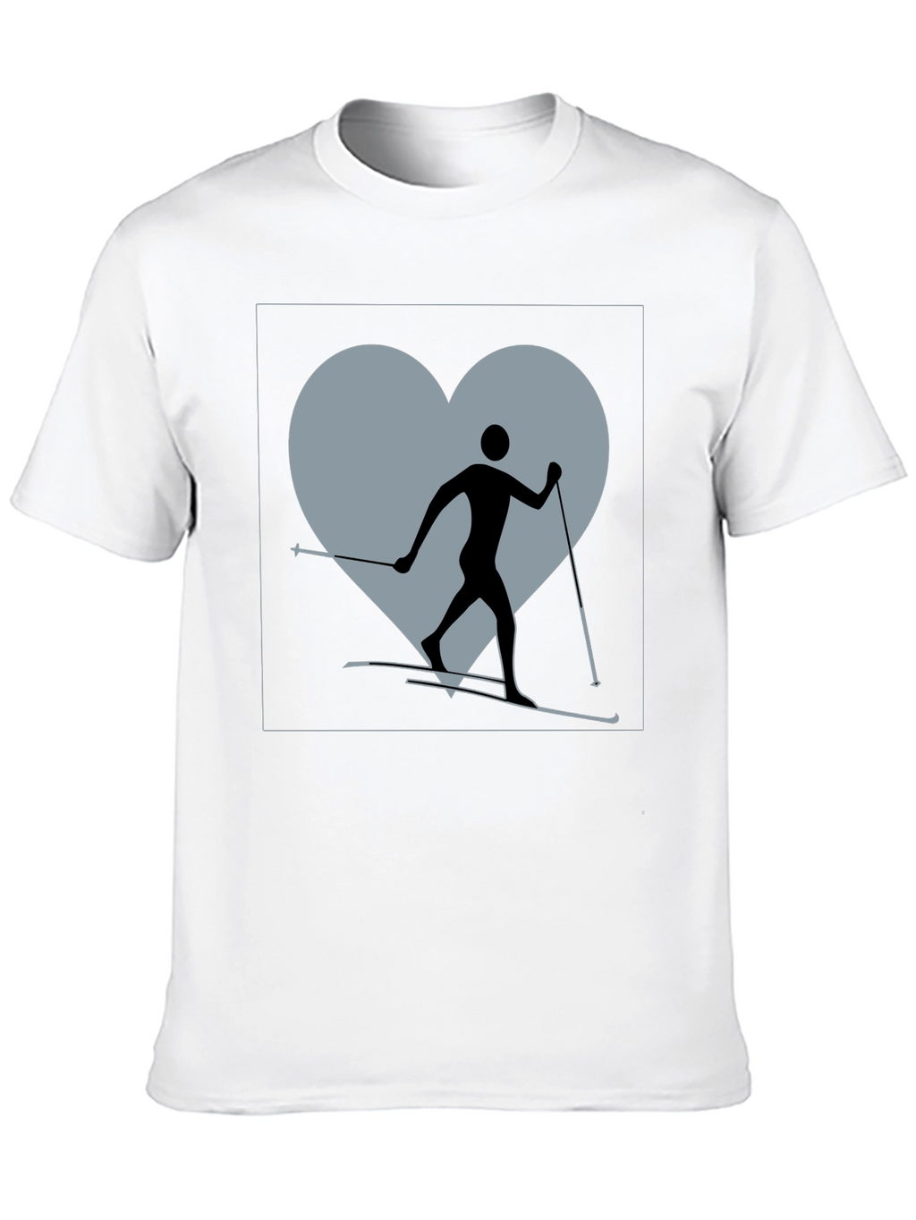 Cross Country Skiing Heart T-Shirt