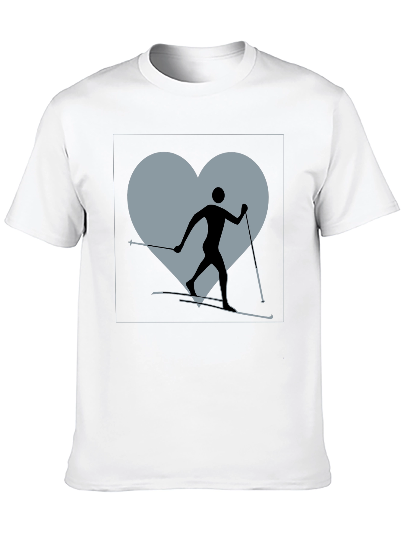 Cross Country Skiing Heart T-Shirt