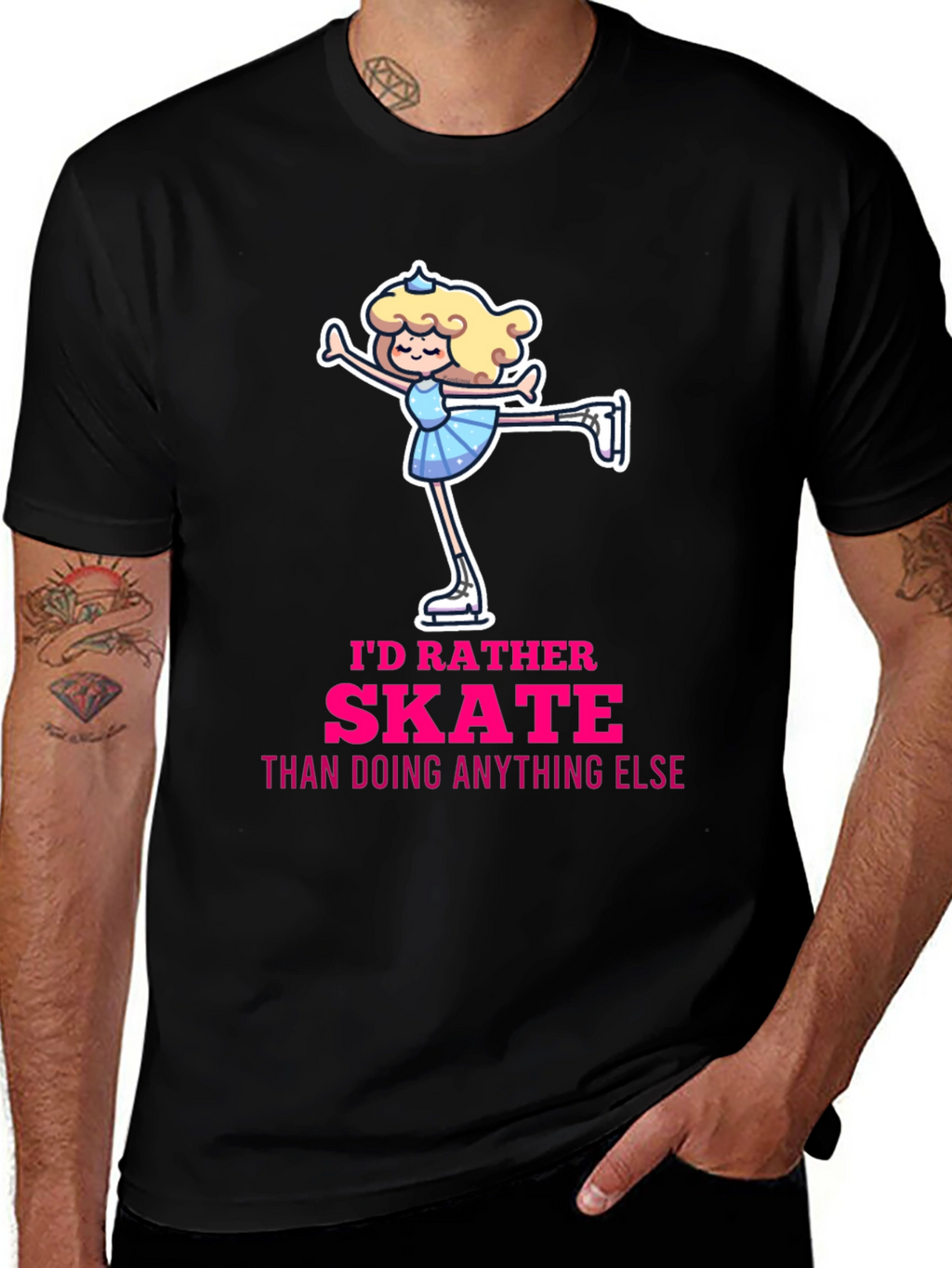 Id Rather Skate T-Shirt - Figure Skating Gift