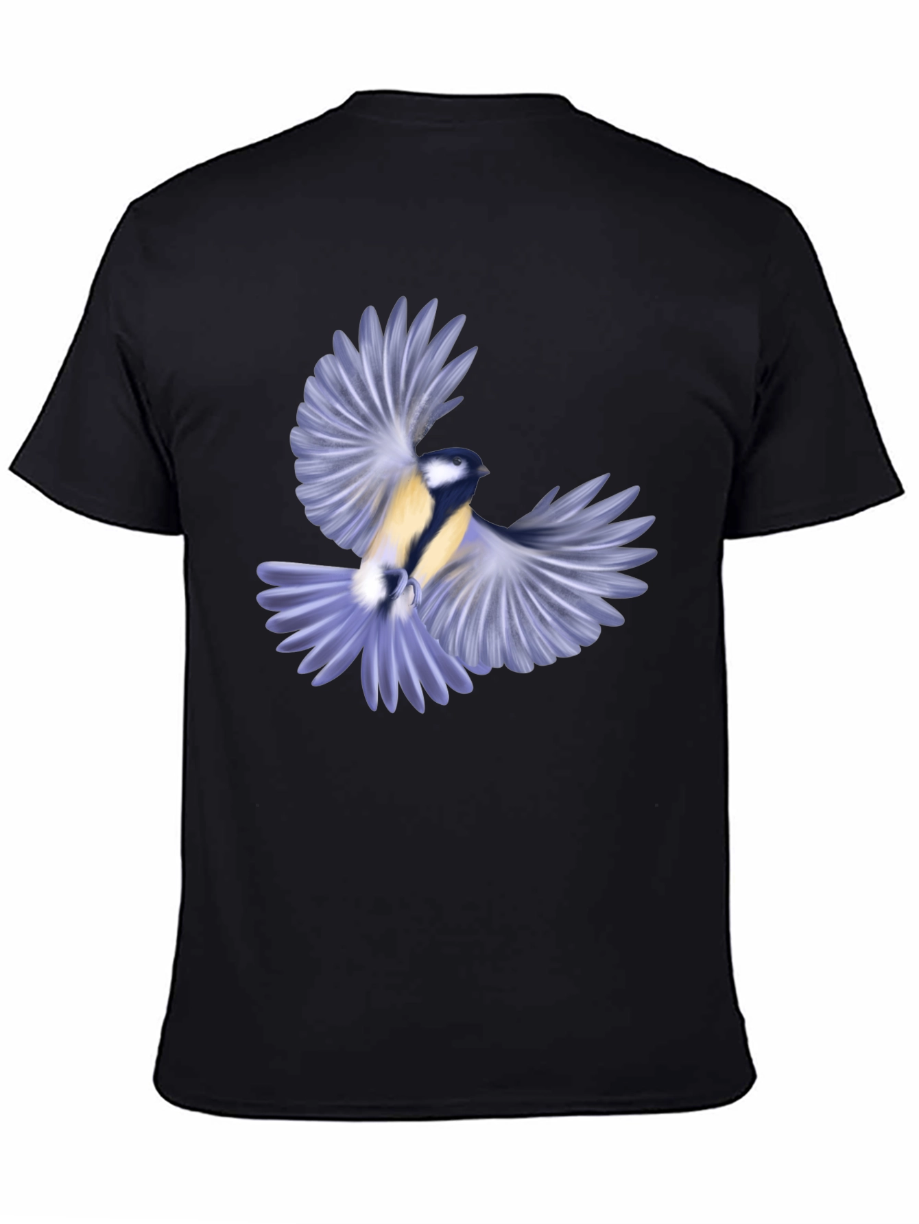 Bird Graphic Black T-Shirt for Men