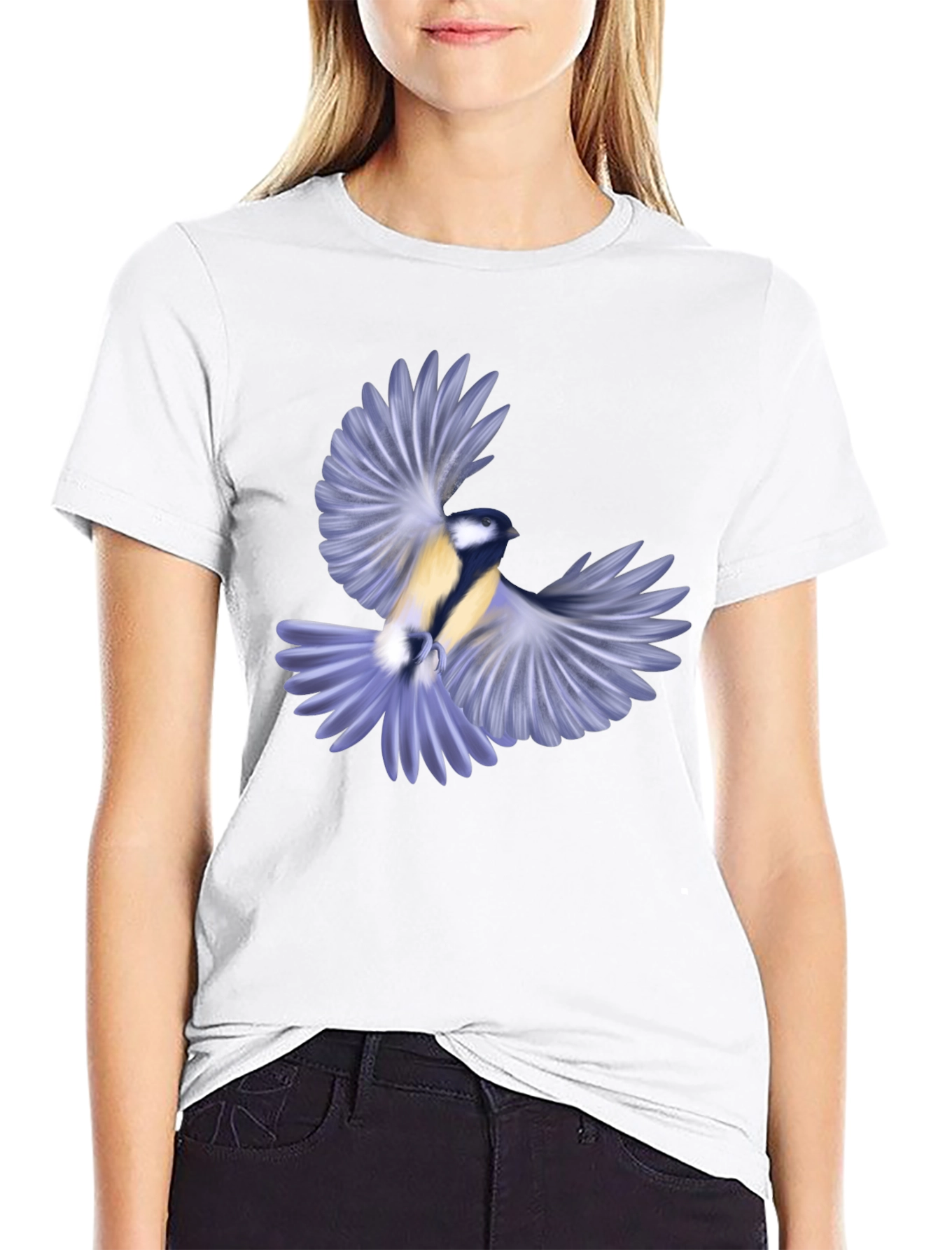 Bird Graphic Black T-Shirt for Men