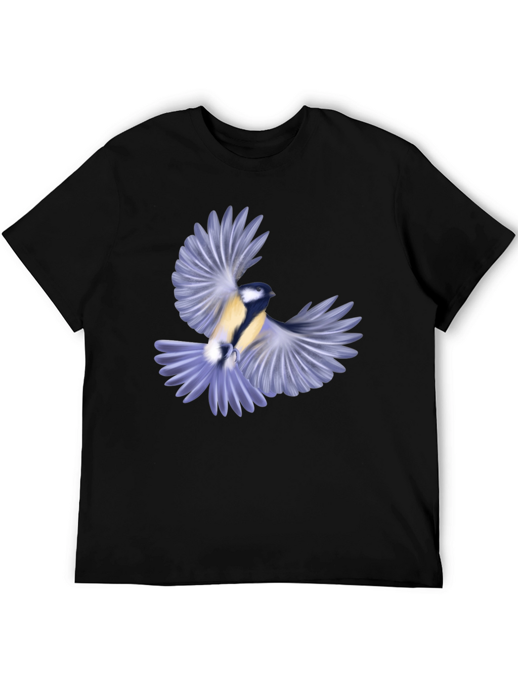 Bird Graphic Black T-Shirt for Men
