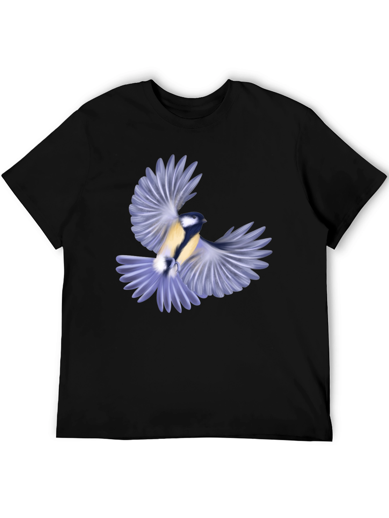 Bird Graphic Black T-Shirt for Men