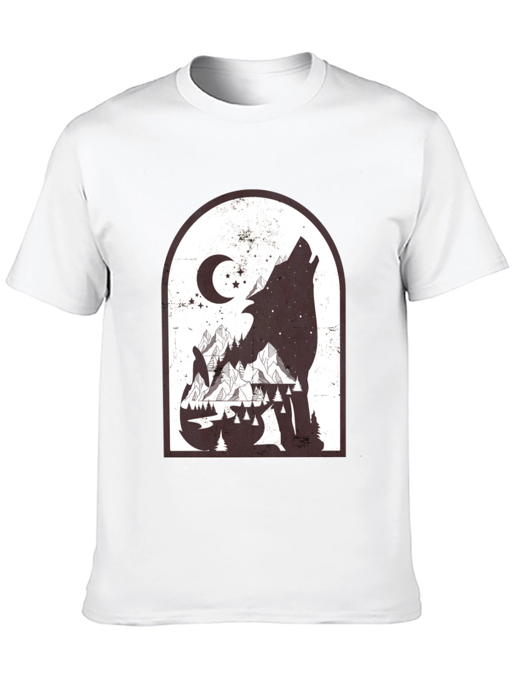 Wolf Mountainscape Graphic Tee