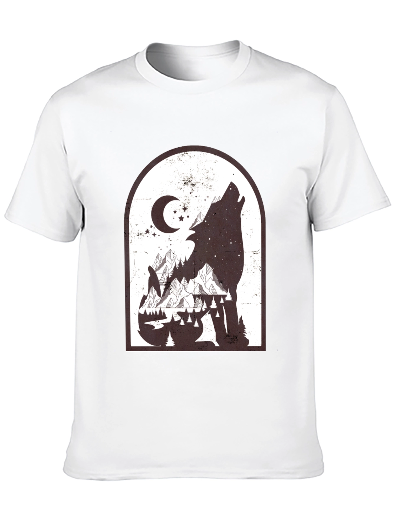 Wolf Mountainscape Graphic Tee