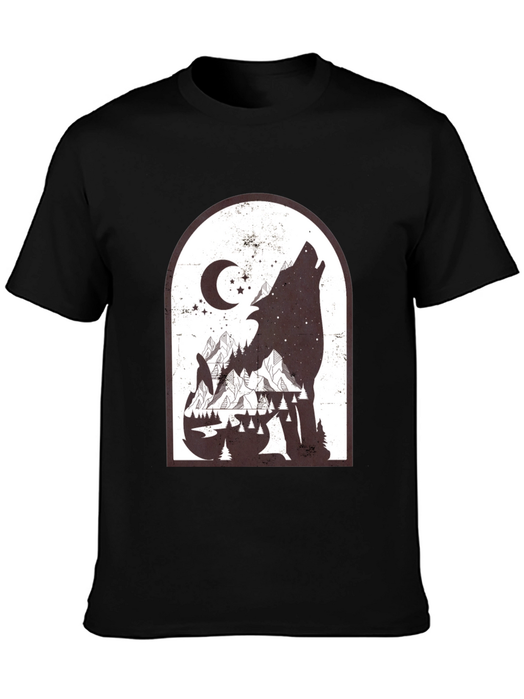 Wolf Mountainscape Graphic Tee