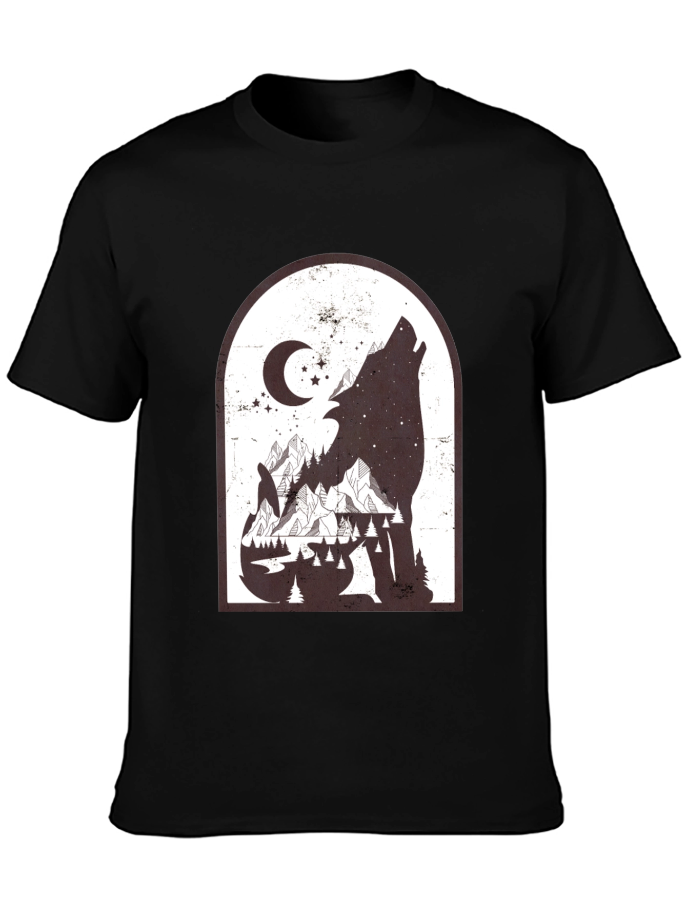 Wolf Mountainscape Graphic Tee