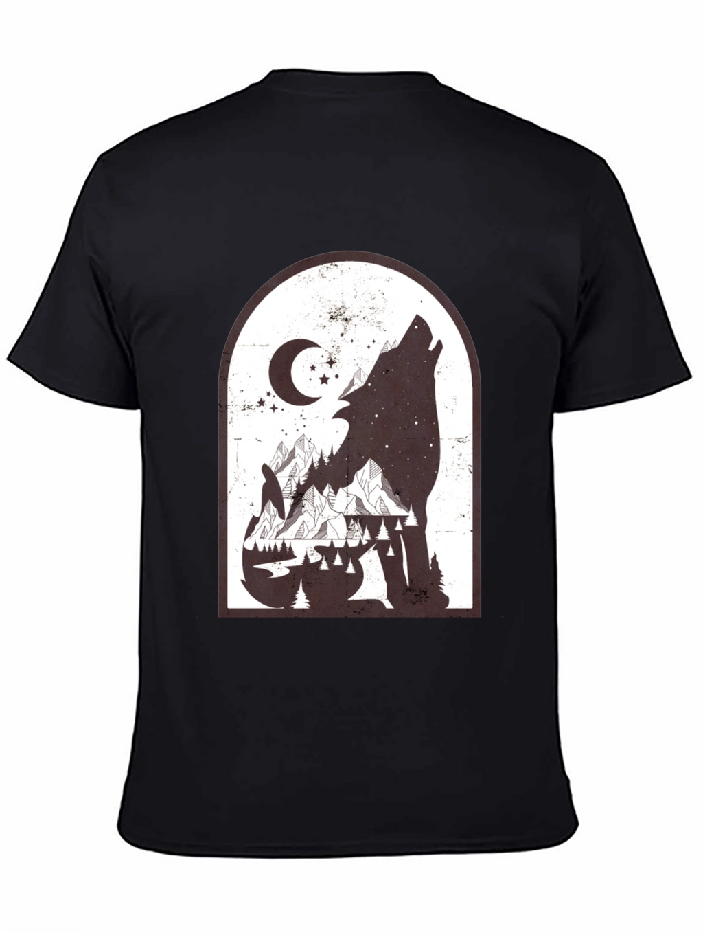 Wolf Mountainscape Graphic Tee