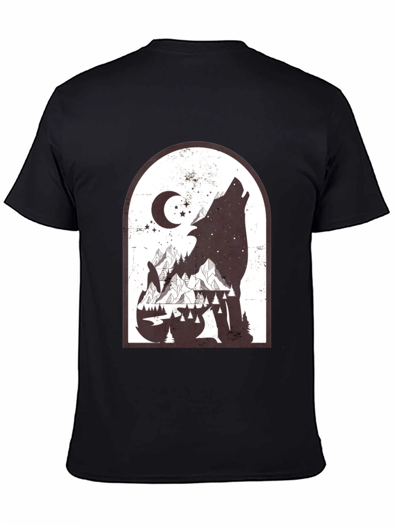 Wolf Mountainscape Graphic Tee