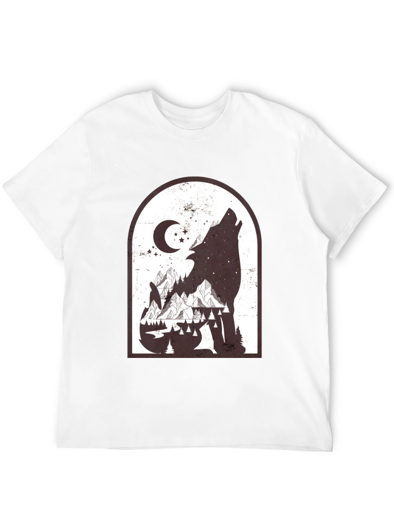 Wolf Mountainscape Graphic Tee
