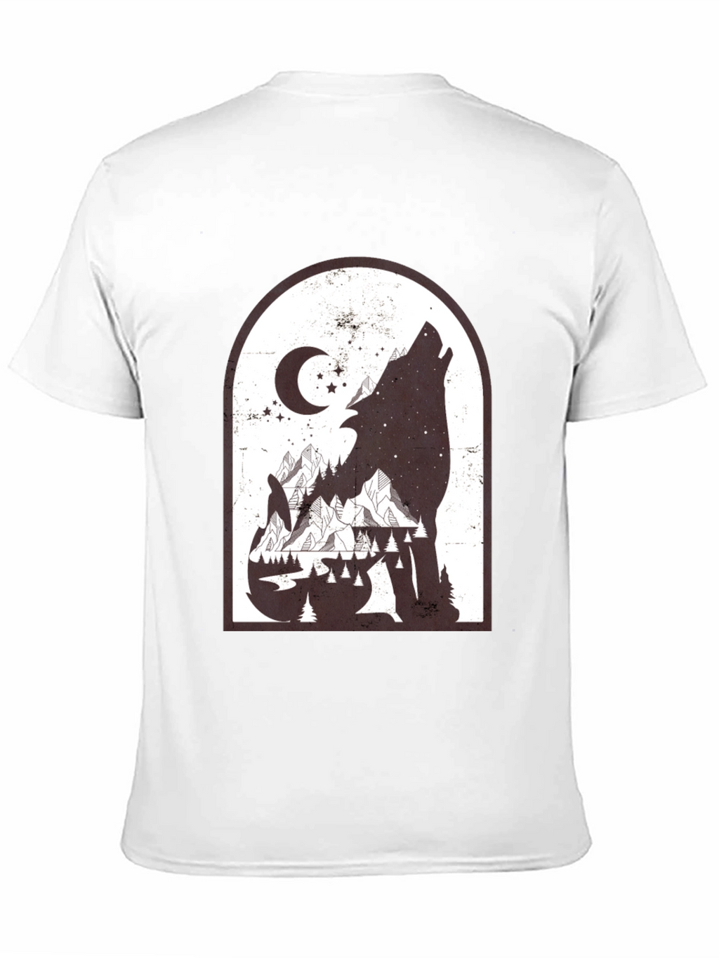 Wolf Mountainscape Graphic Tee