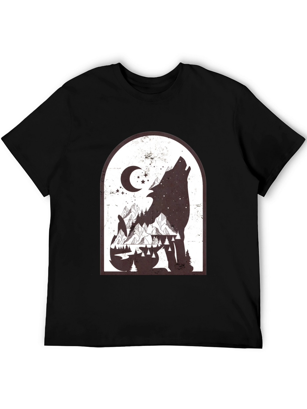 Wolf Mountainscape Graphic Tee
