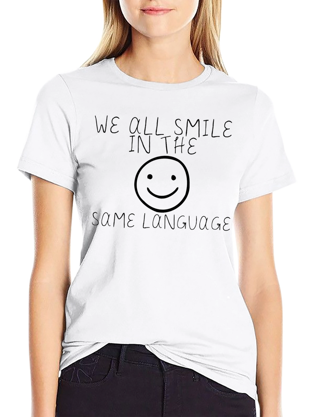 Smile Language Black T-Shirt