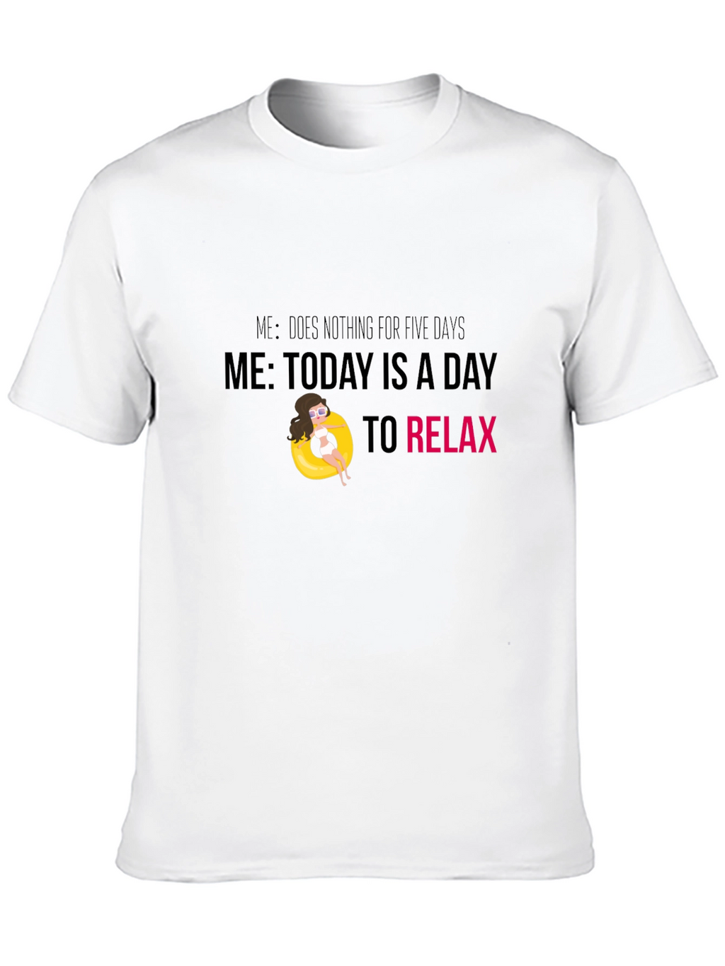 Relaxation Mode Black T-Shirt