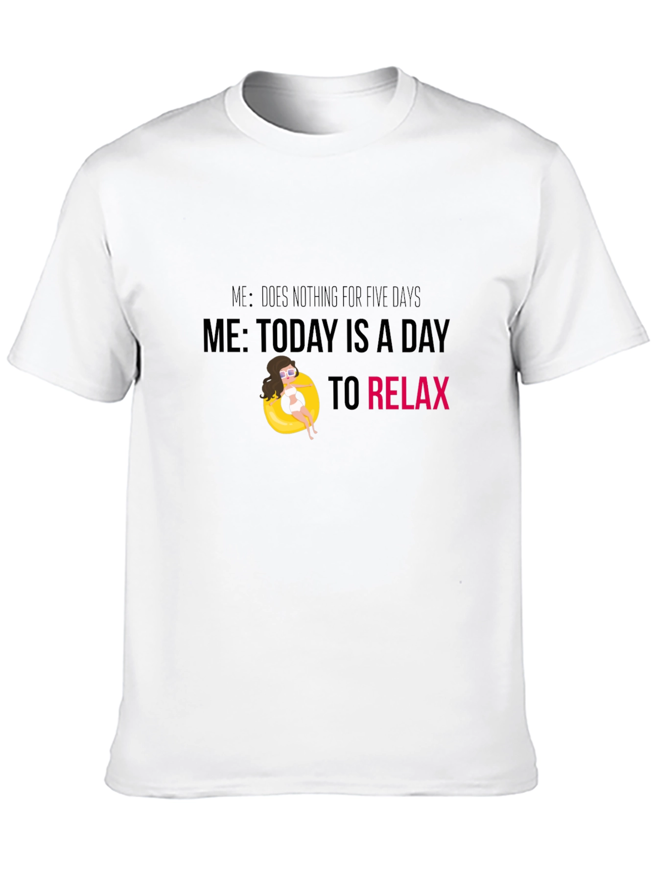 Relaxation Mode Black T-Shirt