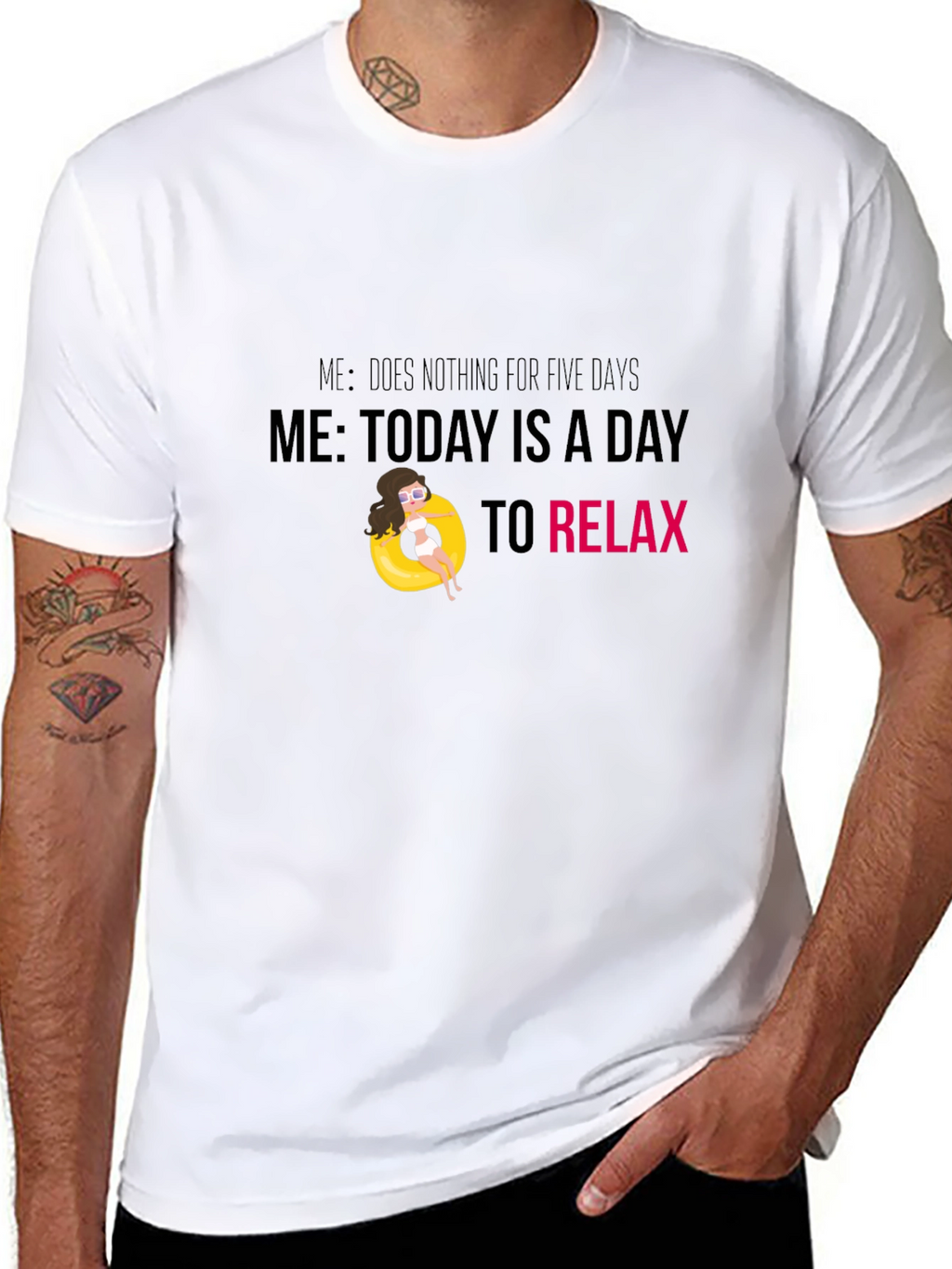 Relaxation Mode Black T-Shirt