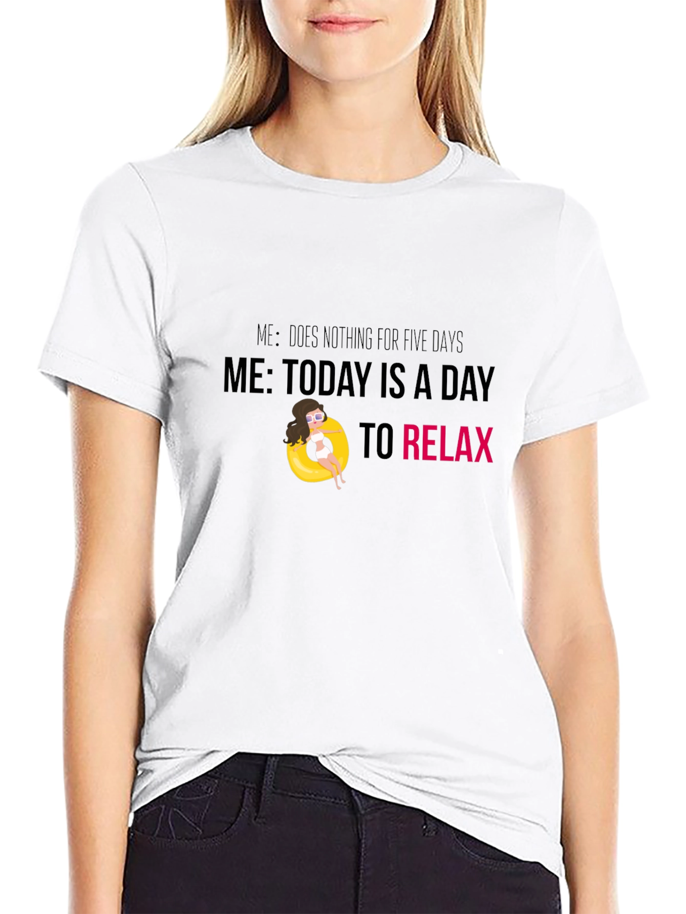 Relaxation Mode Black T-Shirt