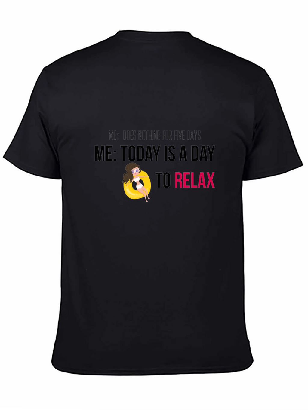 Relaxation Mode Black T-Shirt