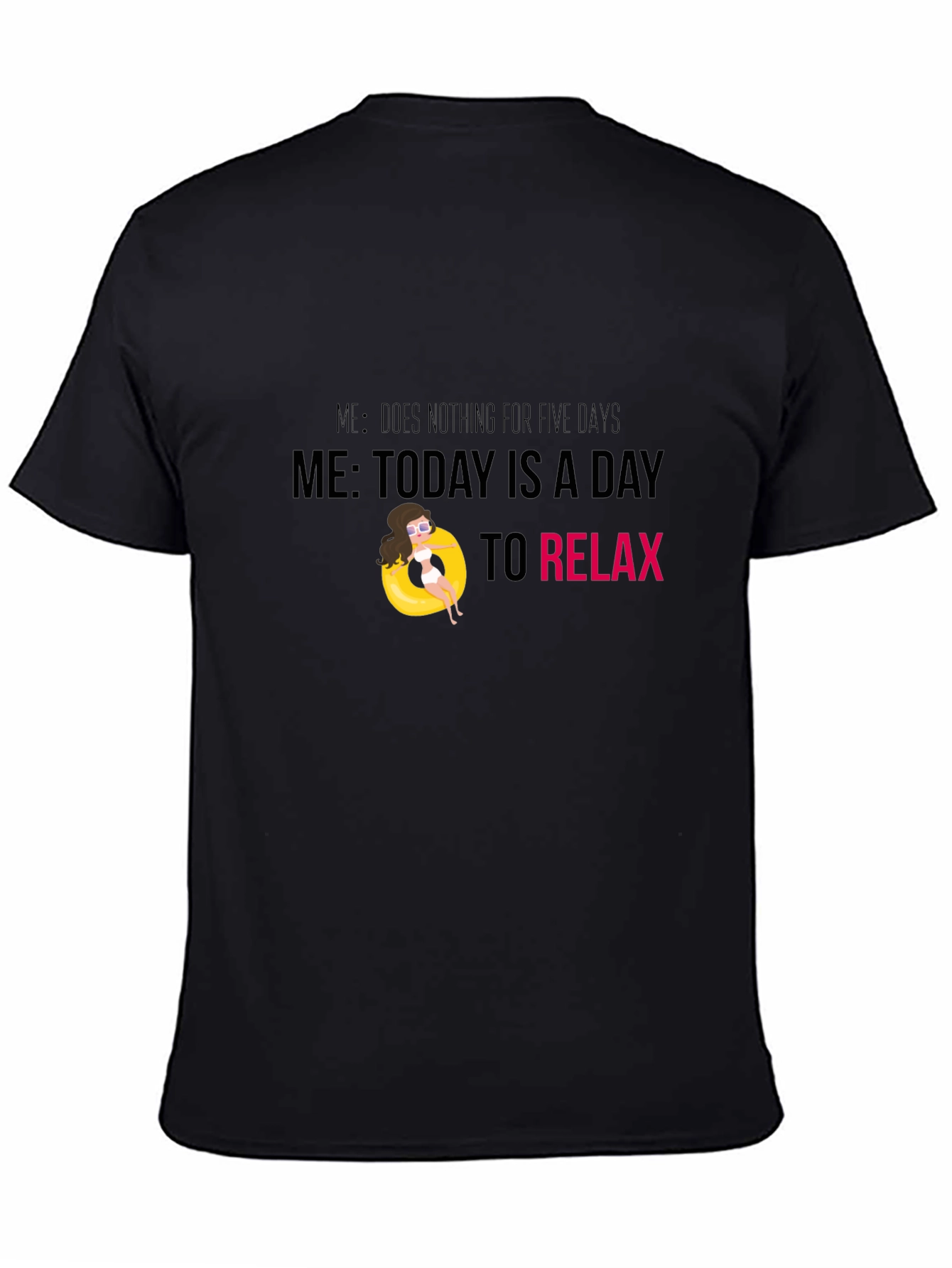 Relaxation Mode Black T-Shirt