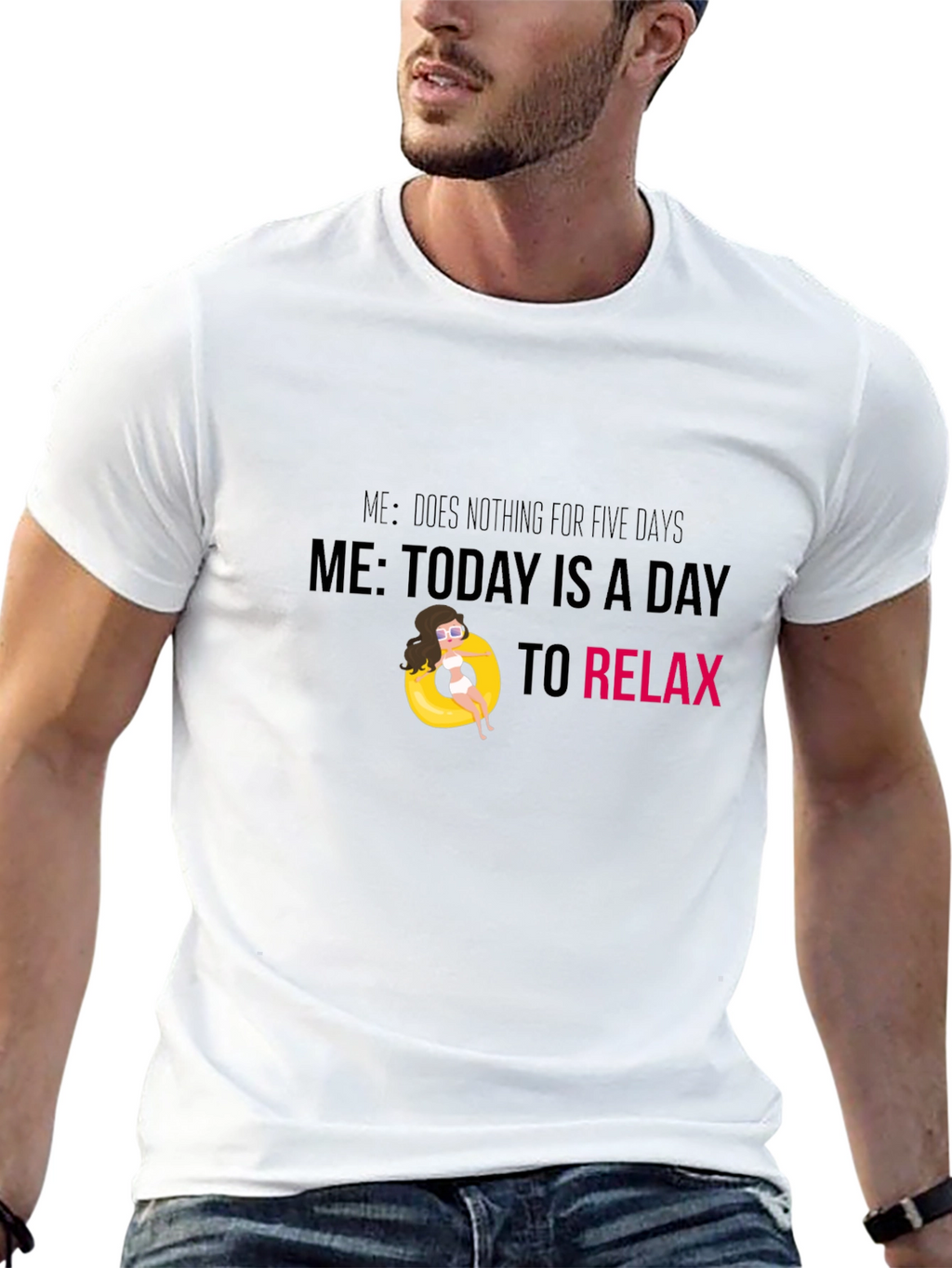 Relaxation Mode Black T-Shirt