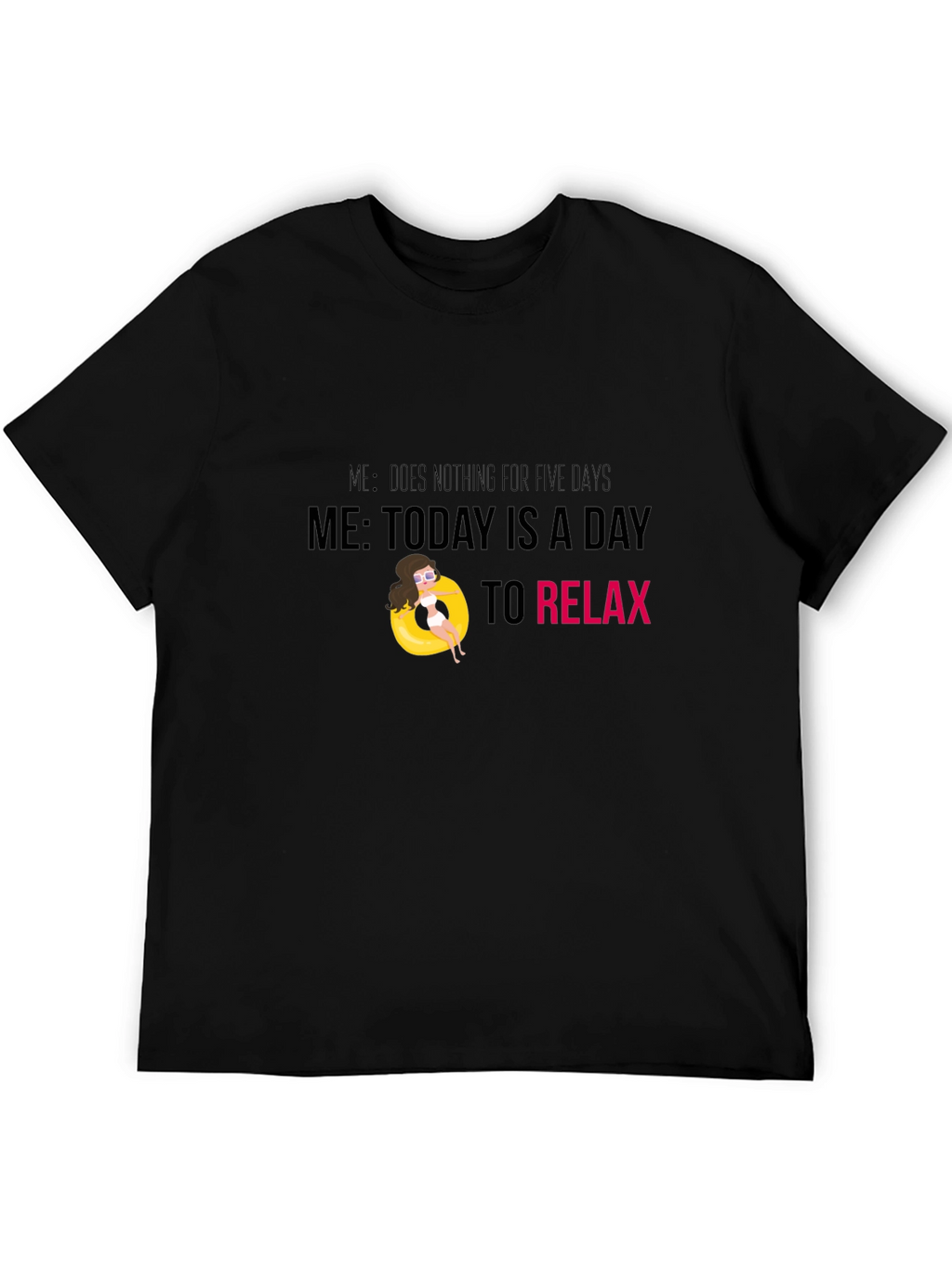 Relaxation Mode Black T-Shirt