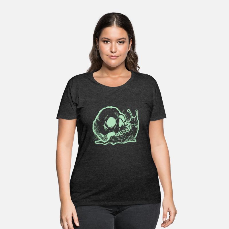 Occult Goth Gothic Emo Dark Creepy Skull Snail Wit