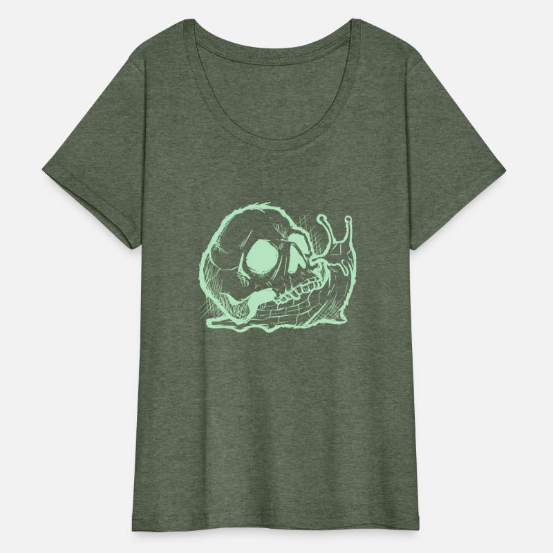 Occult Goth Gothic Emo Dark Creepy Skull Snail Wit