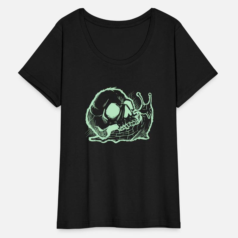 Occult Goth Gothic Emo Dark Creepy Skull Snail Wit