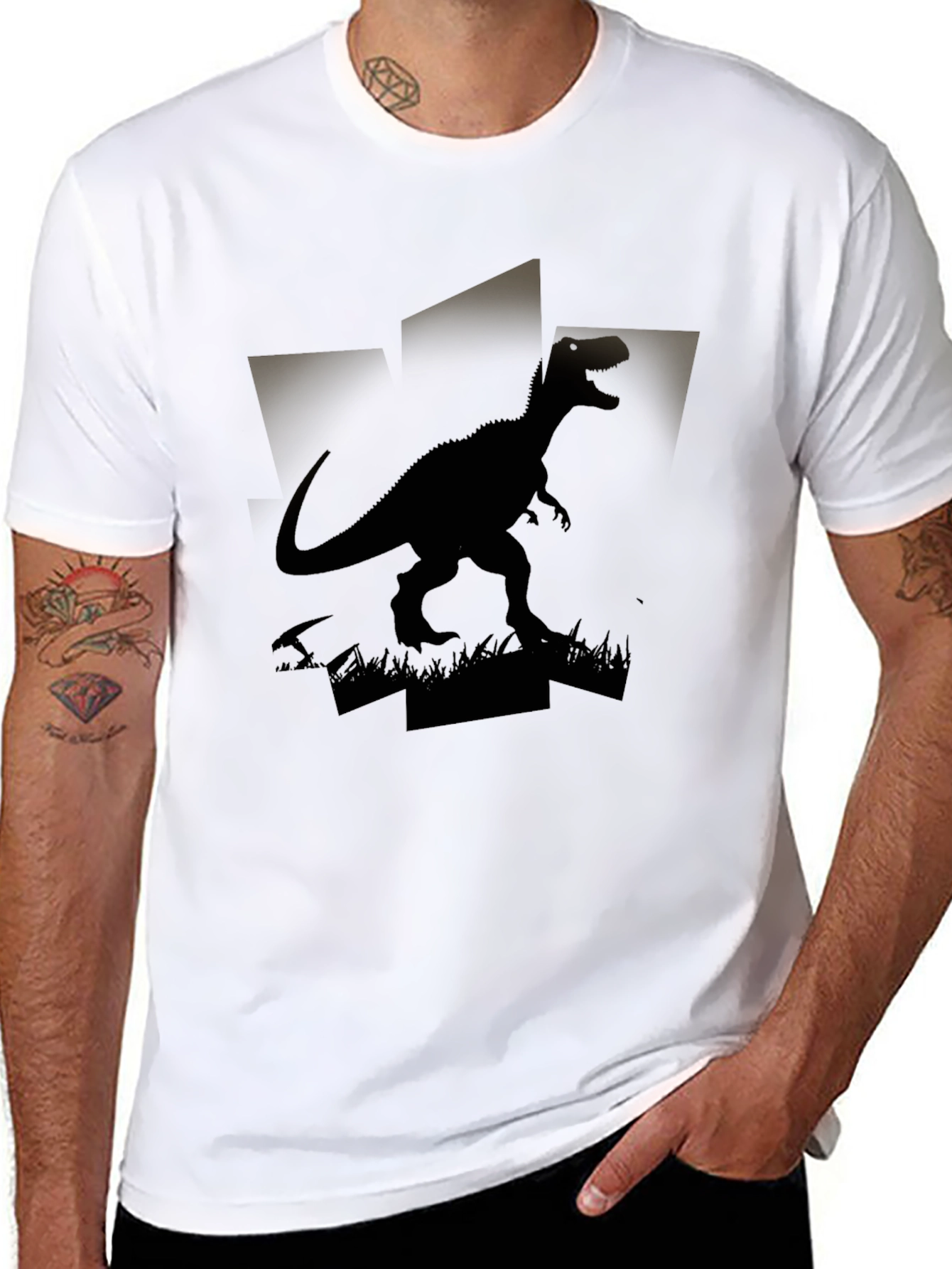 Dinosaur Graphic Black T-Shirt