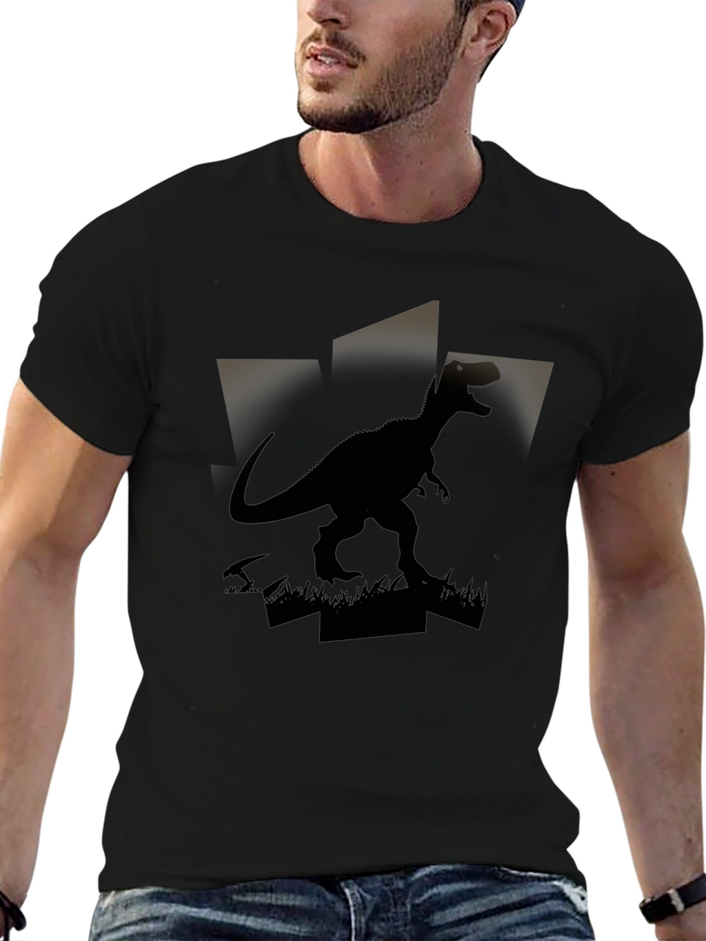 Dinosaur Graphic Black T-Shirt