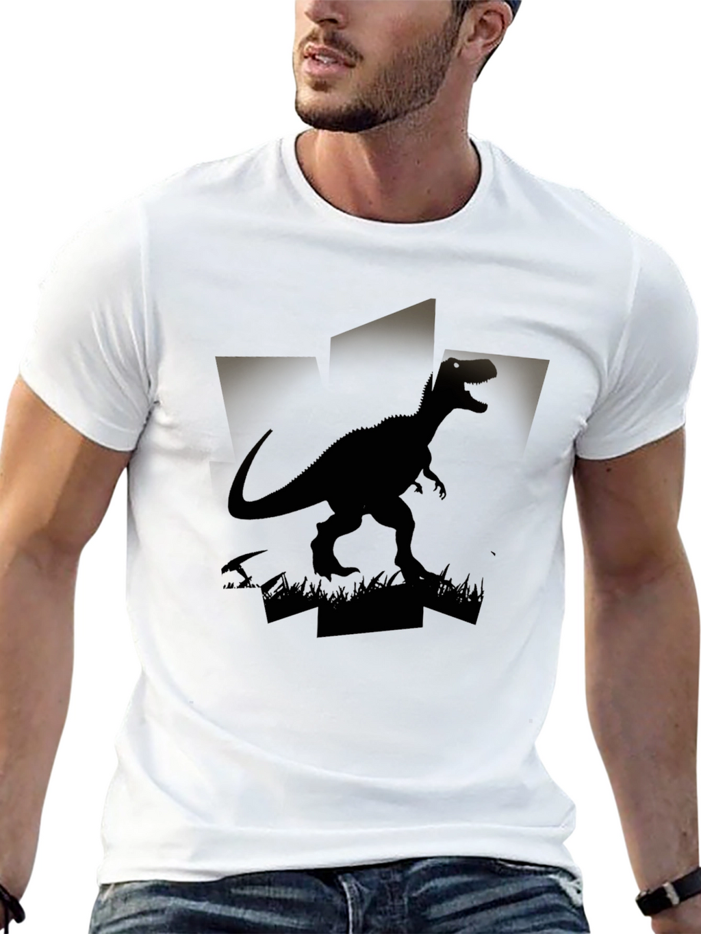 Dinosaur Graphic Black T-Shirt
