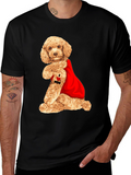 I Love Mom Poodle T-Shirt - Black