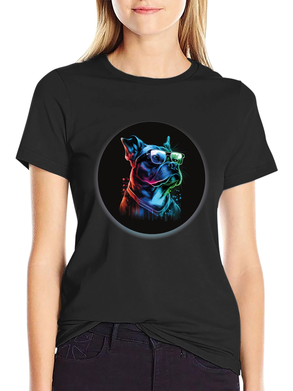 Dog with Glasses Graphic Tee