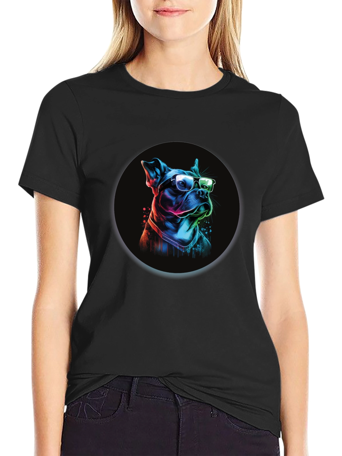 Dog with Glasses Graphic Tee