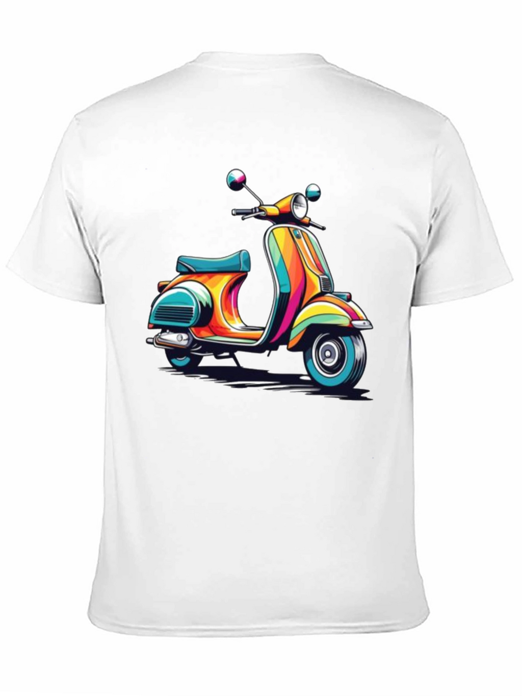 Retro Scooter Graphic Tee - Black