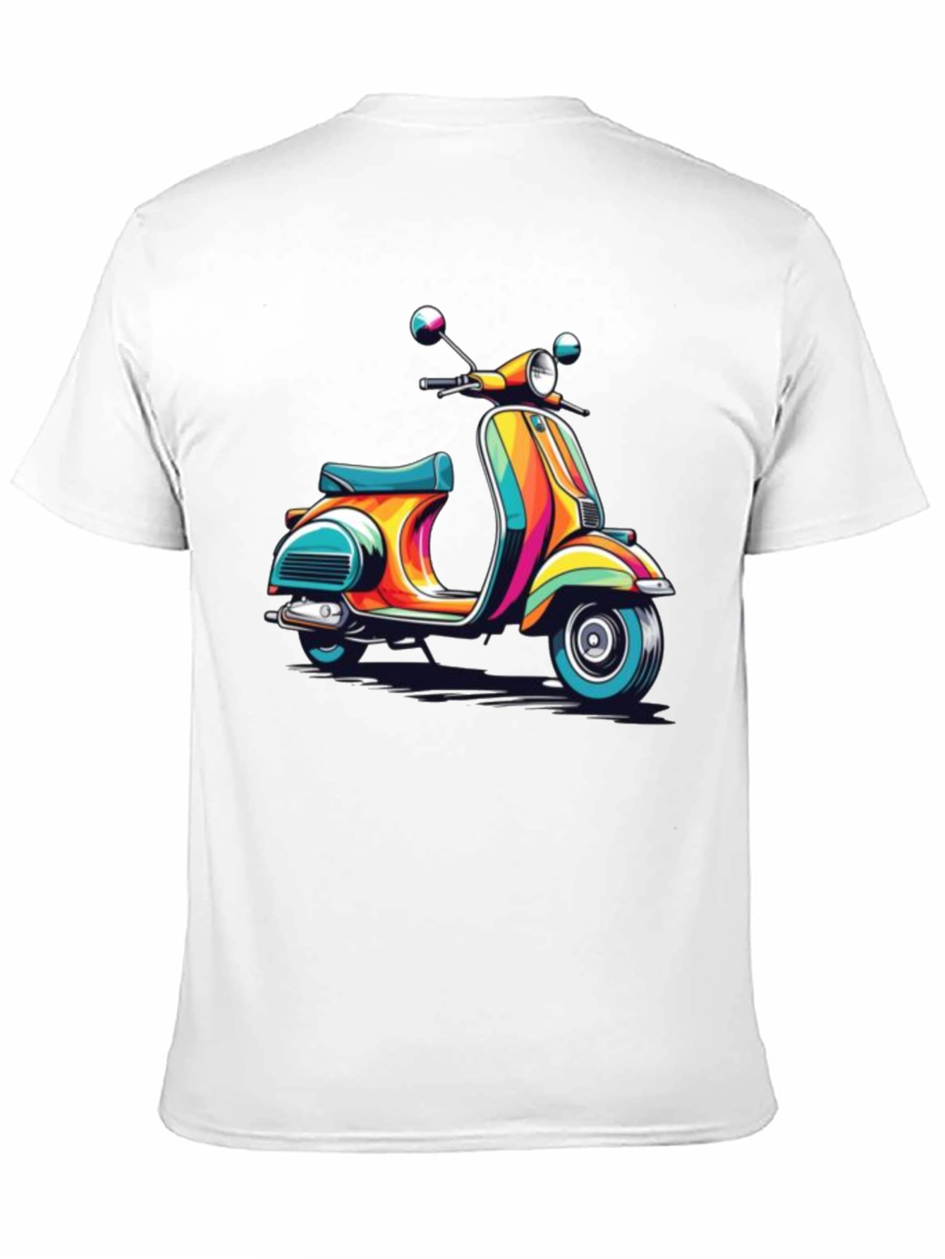 Retro Scooter Graphic Tee - Black