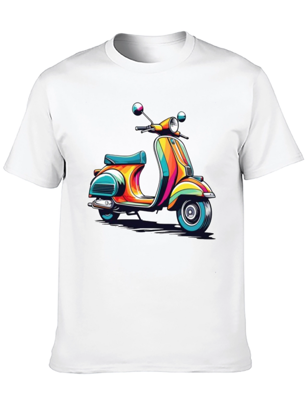 Retro Scooter Graphic Tee - Black