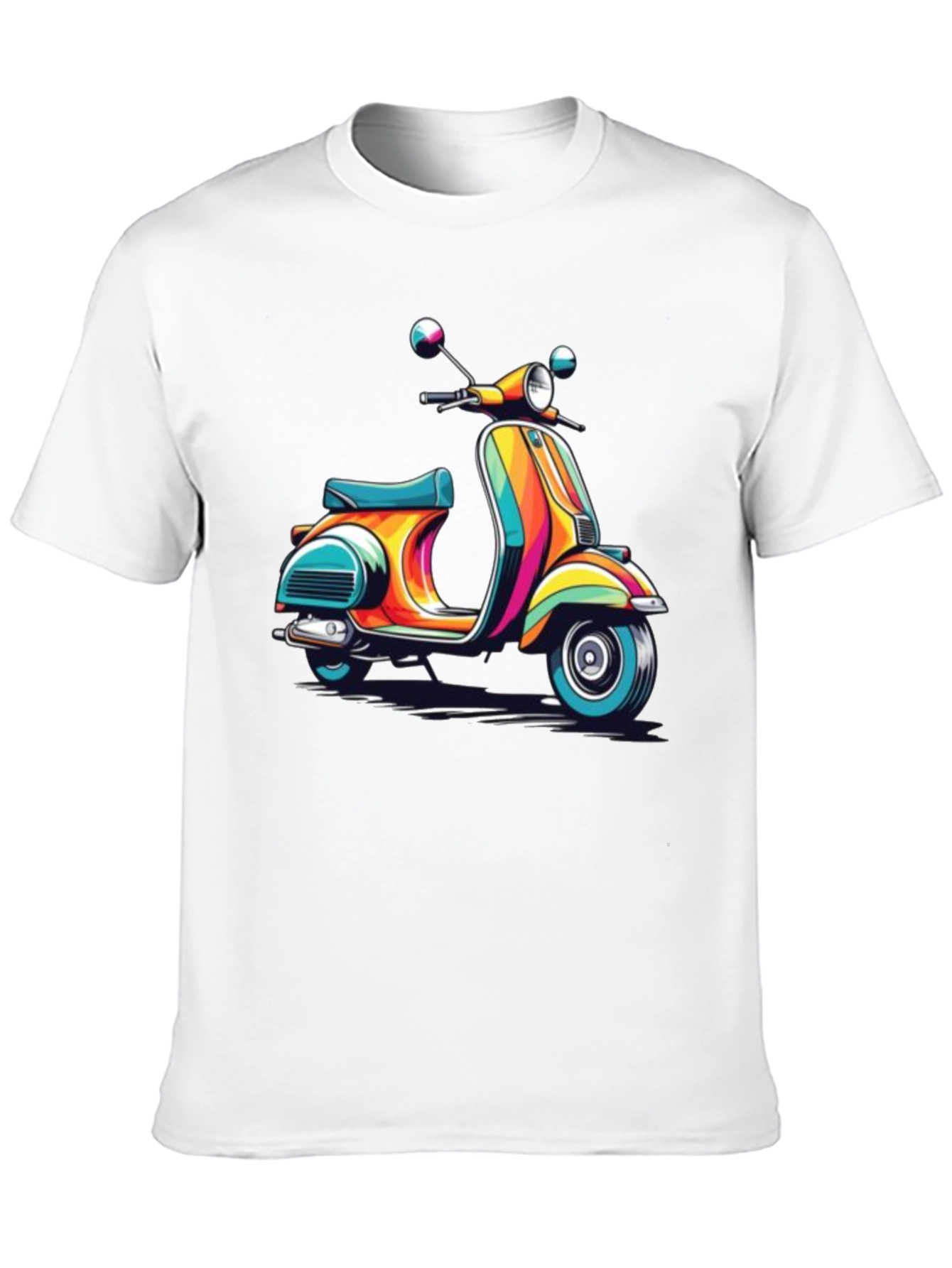 Retro Scooter Graphic Tee - Black