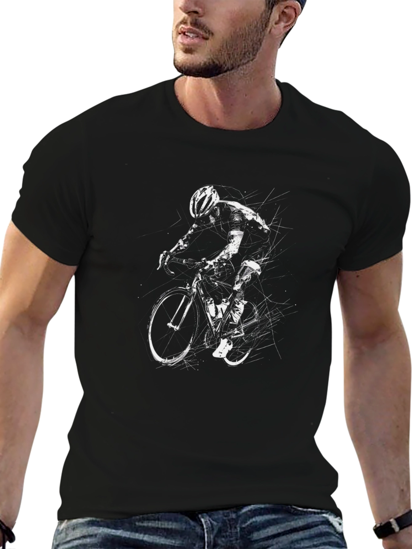 Bicycle Graphic T-Shirt - Black Cotton Tee