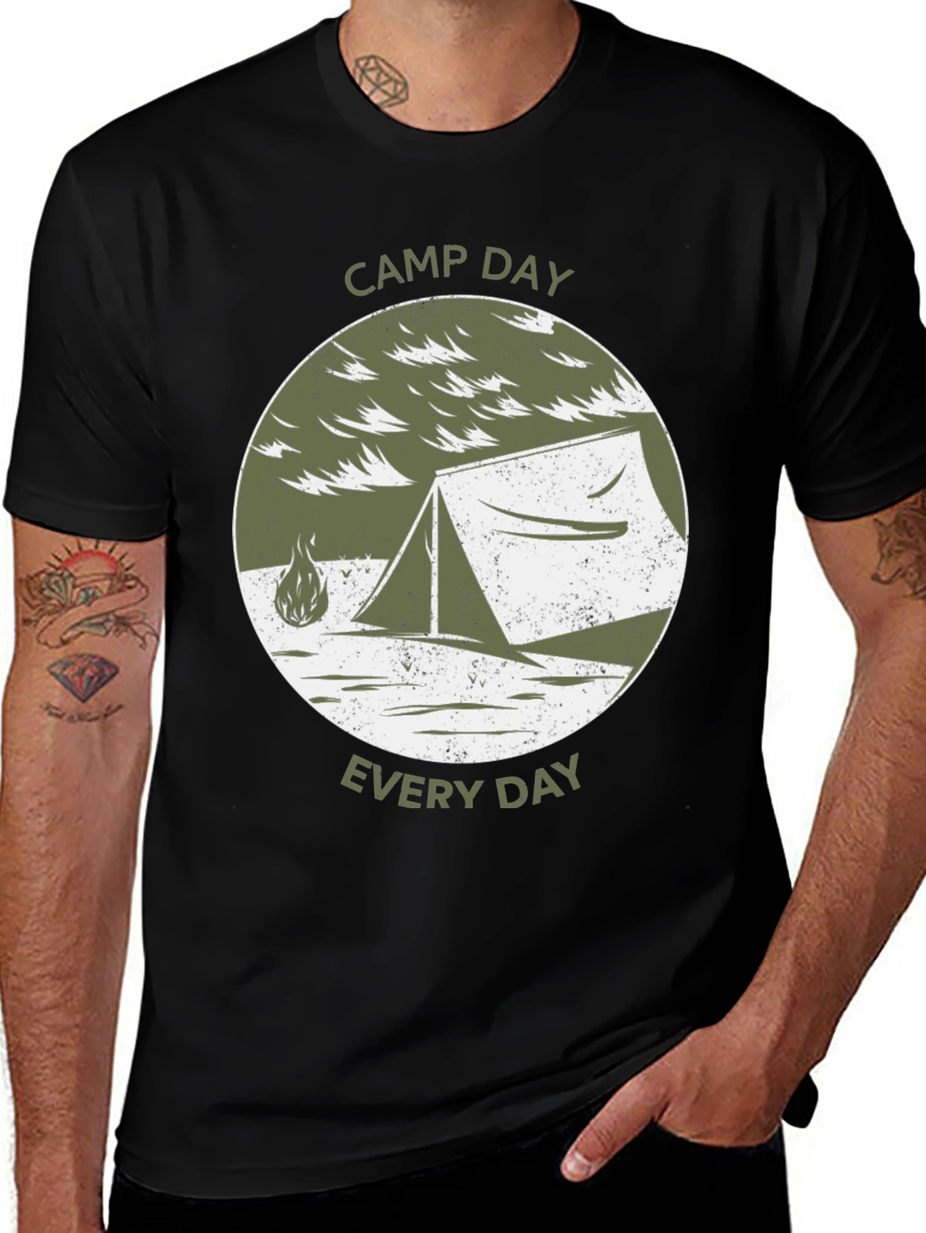 Camp Day Everyday T-Shirt Camping Tent Tee