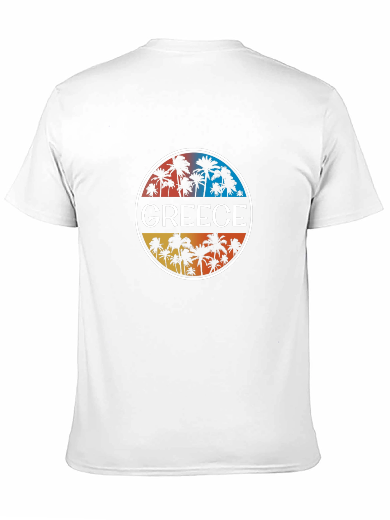 Greece Palm Tree Graphic T-Shirt