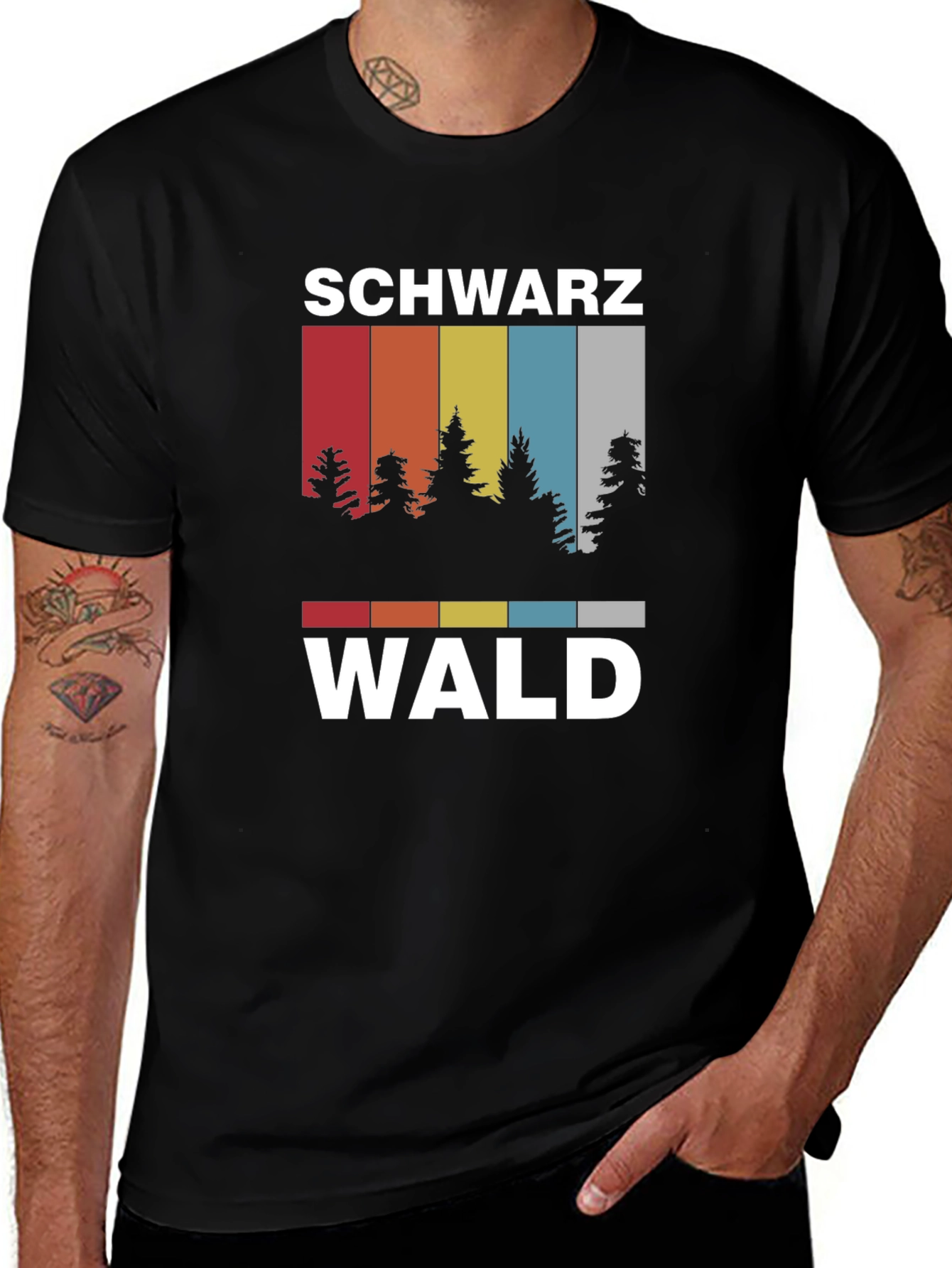 Schwarzwald T-Shirt Vintage Style Black Forest Tee