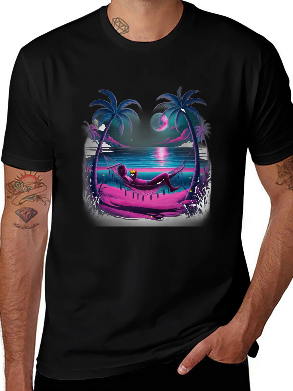 Tropical Hammock T-Shirt - Relax in Style