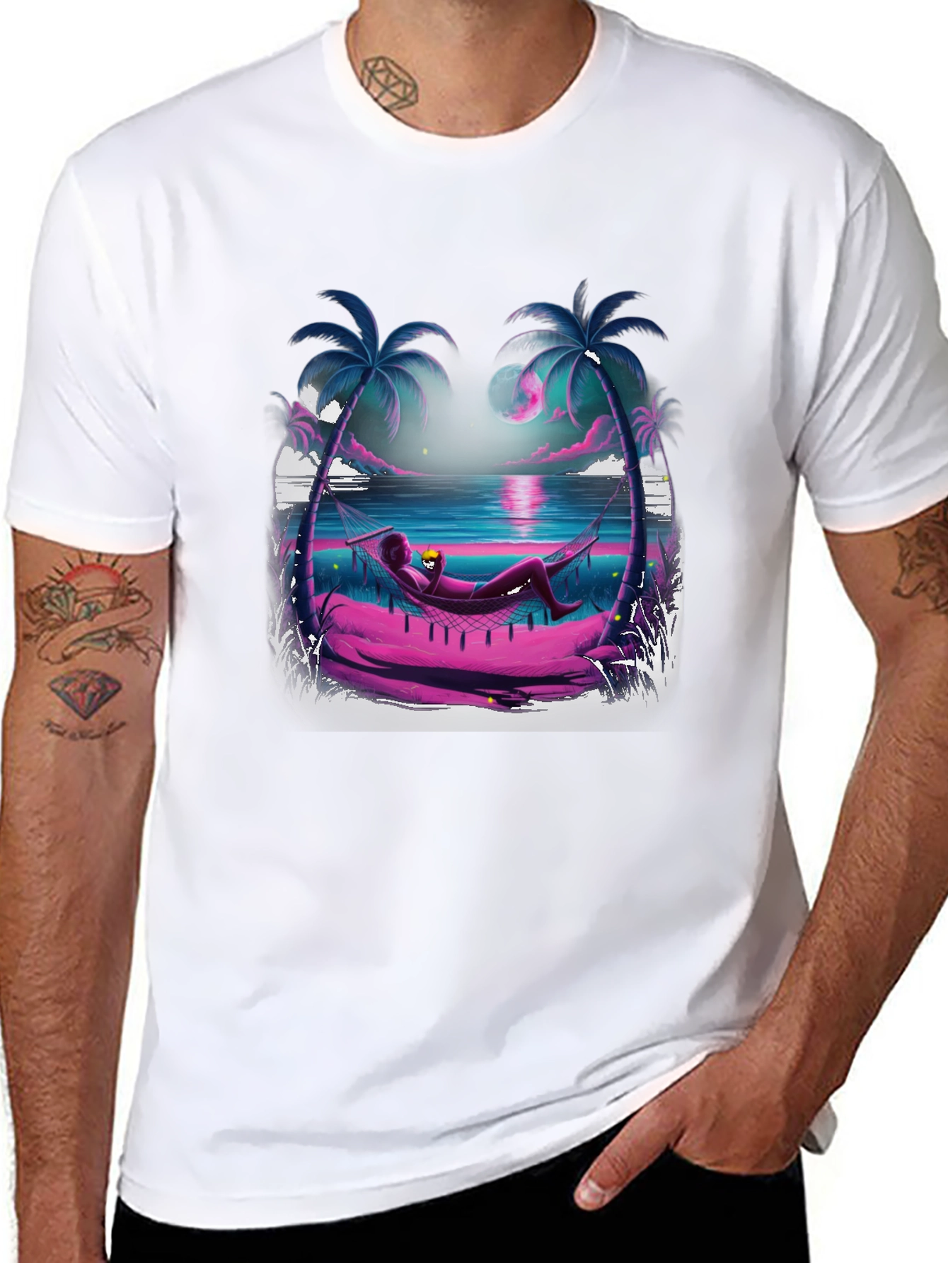 Tropical Hammock T-Shirt - Relax in Style