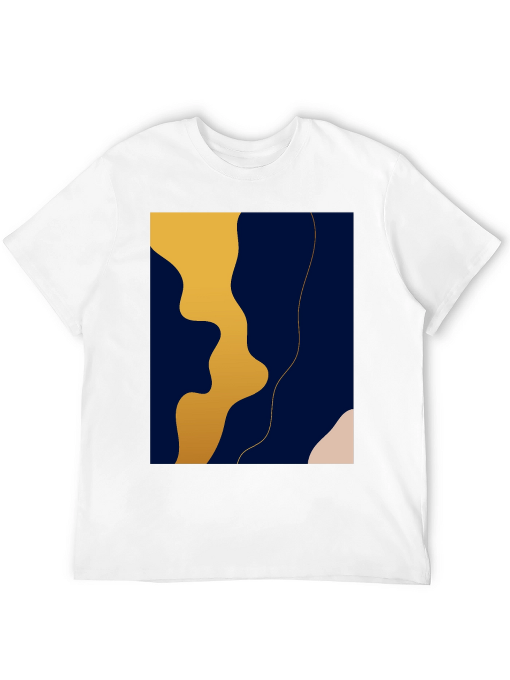 Modern Abstract Graphic Black T-Shirt