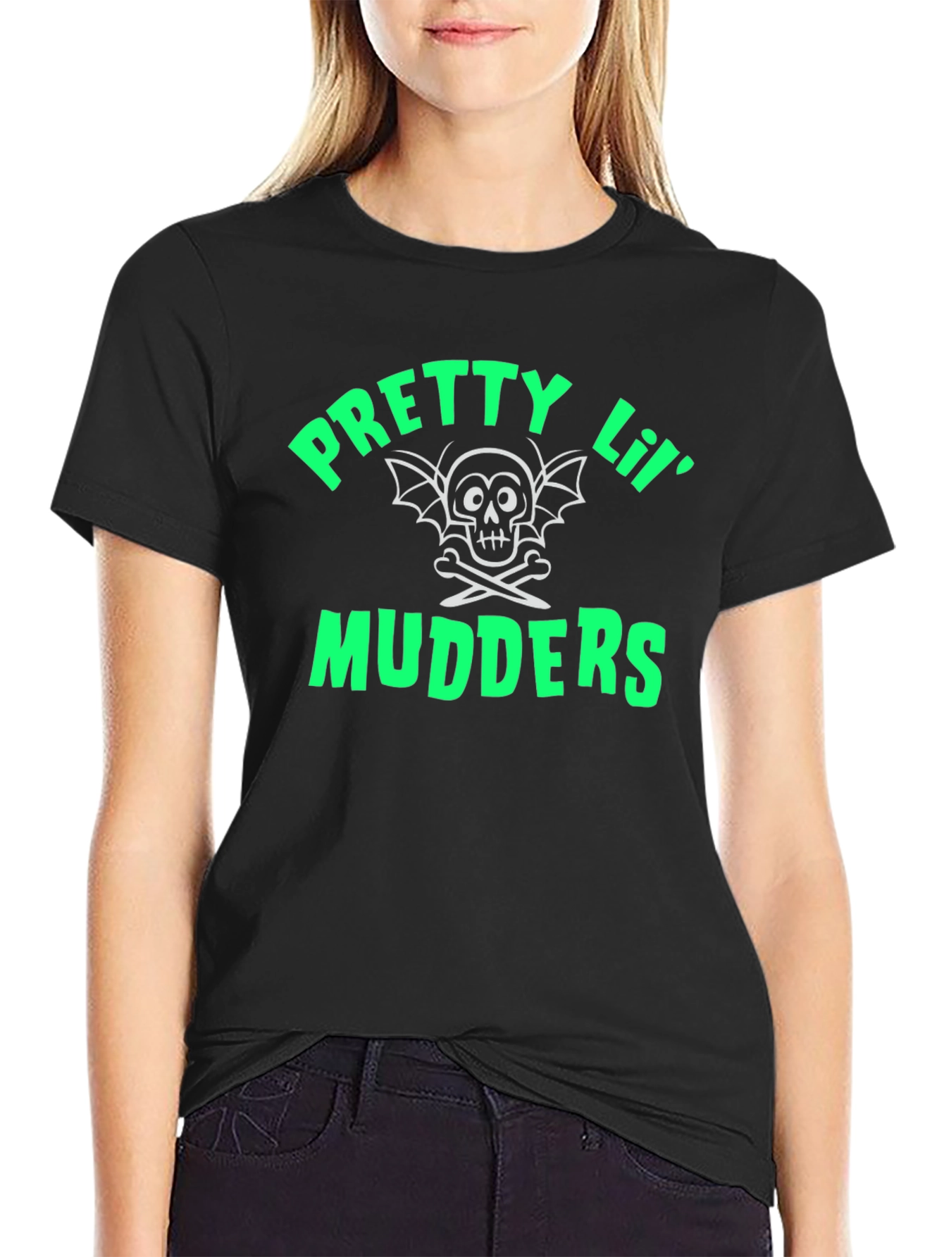 Pretty Lil Mudders Black Graphic T-Shirt