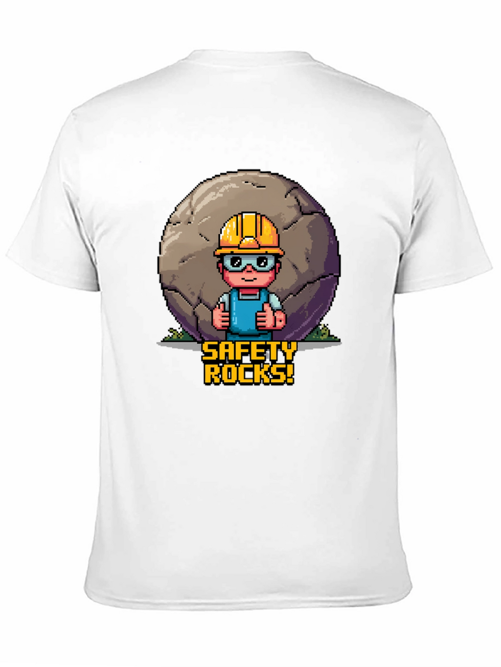 Safety Rocks T-Shirt - Pixel Art Graphic Tee