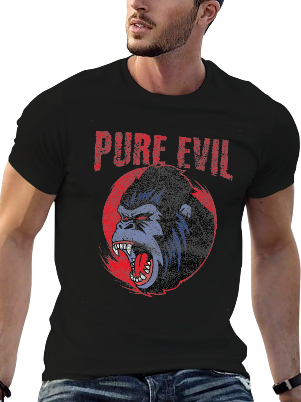 Pure Evil Gorilla Graphic T-Shirt