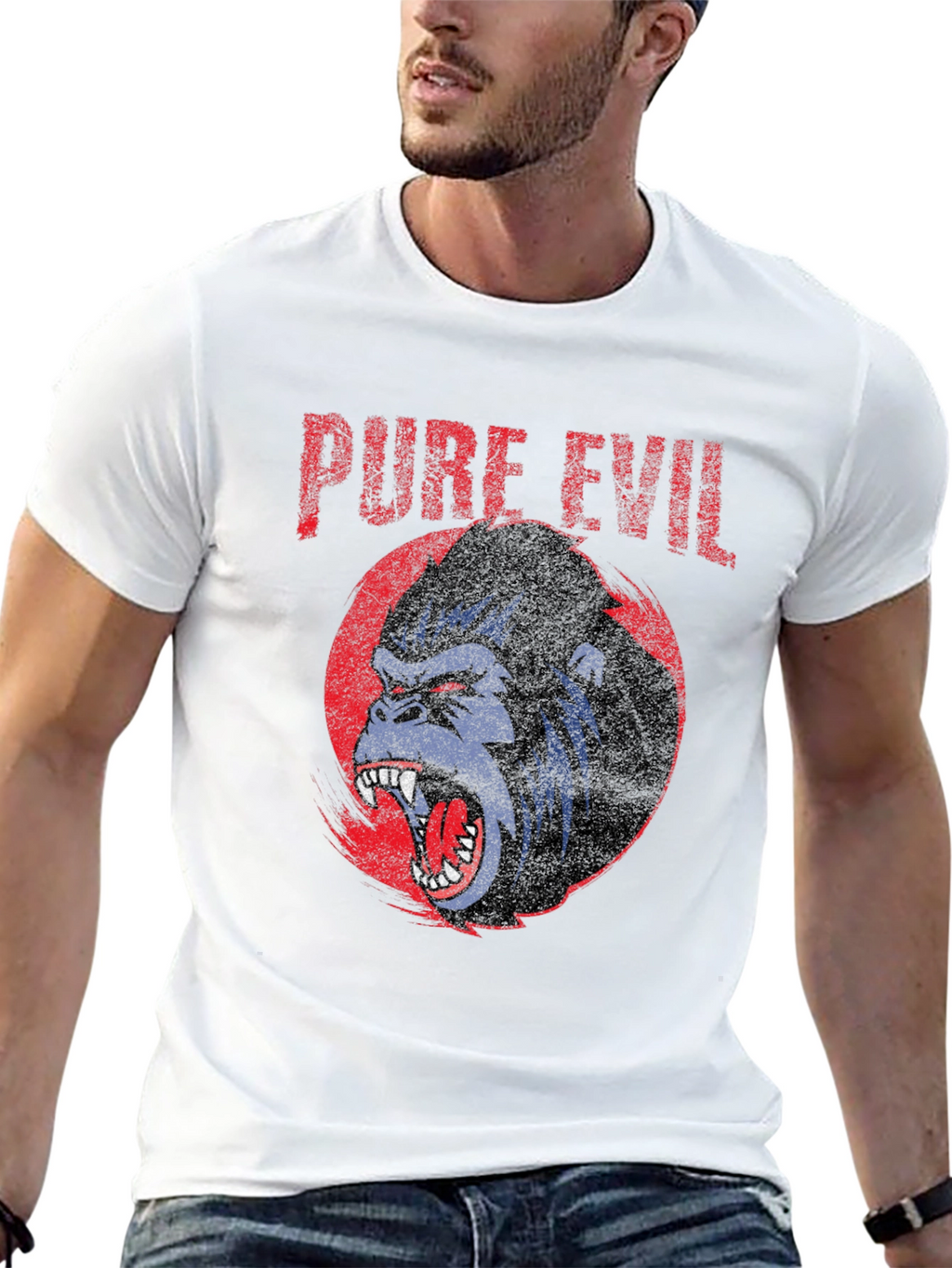 Pure Evil Gorilla Graphic T-Shirt