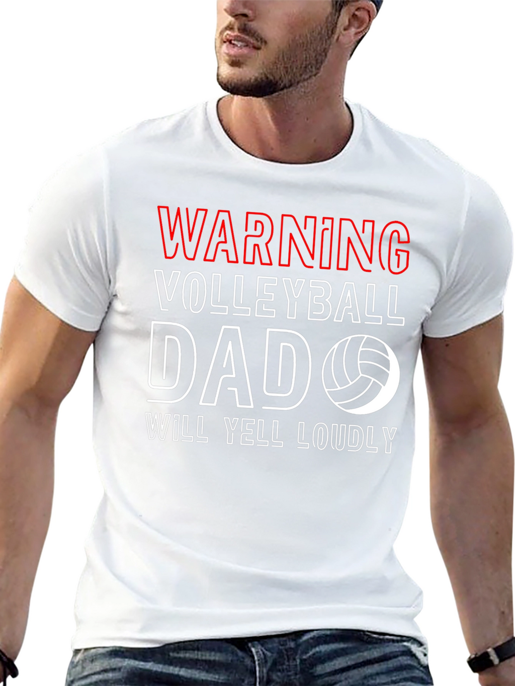 Warning Volleyball Dad T-Shirt